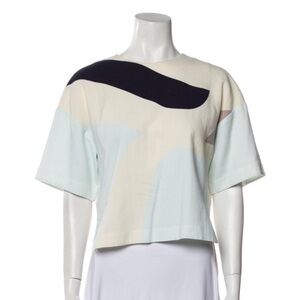 Tibi Multicolor Abstract Top